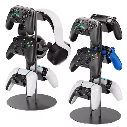 Multi-Purpose Gamepad Holder for PS5/PS4/Switch Controller Stand Bracket Headset Earphone Holder Pho
