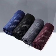 4pcs Bamboo Men's Underwear Boxer Shorts Set Breathable Underpants Men Ice Silk Cotton Brief