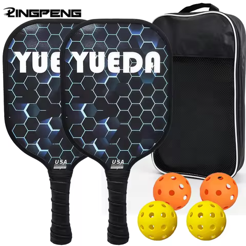Poplar Wood Pickleball Paddle Lightweight With Carry Bag Pickleball Racket Easy Storage Colorful Pic