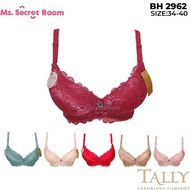 Tally Bra 2962 Push Up Bra I Cup B Large I 3/4 Cup I Thick Foam I Underwire I Size 34-40 I Hook 3 I