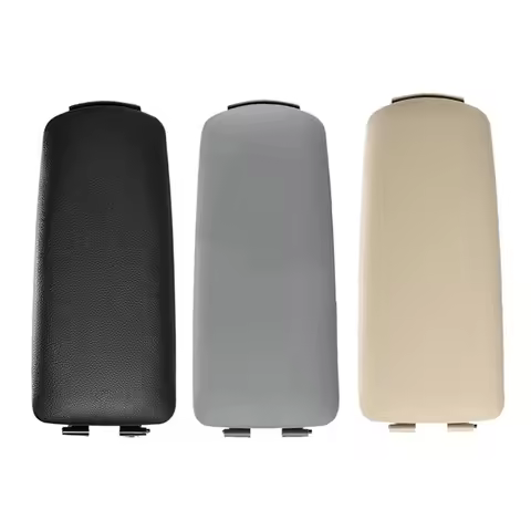 Leather Car Armrest Latch Cover Car Center Console ArmRest Storage Box Lid Cover Car Accessories 8E0