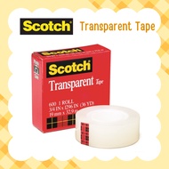 3M Scotch 600 Transparent Tape (12mm / 19mm x 32.9m) Glossy-finish