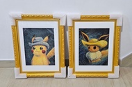 梵高比卡超伊貝畫(有証書)Pikachu Eevee x Van Gogh pictures with Cert