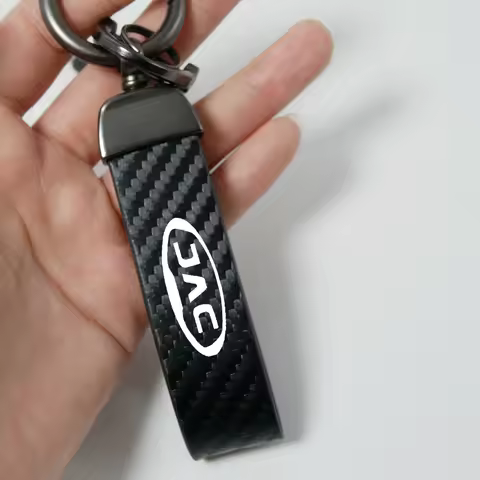 Carbon Leather Car Keychain Chain Key Rings Degree Rotating Horseshoe Rings for JAC Refine J3 J2 S5 