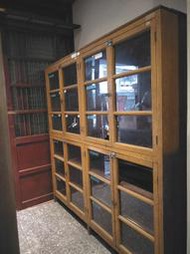 超展開 超強 展示 古道具 木櫃   .  玻璃櫥 玻璃櫃 老櫃 書櫃