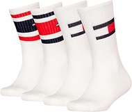 TH Kids Socks 4P Flag & Sport Stripe Ecom, White, 27-30