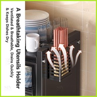 ☜ △ ۩ Siv 2/3-Tier Dish Rack Dish Drainer Dish Cabinet Kitchen Countertop Plate Organizer Storage S