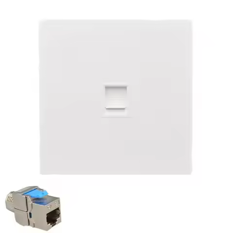 1 Port CAT8 CAT7 RJ45 86 Type Wall Panel CAT.7 LAN Faceplate CAT.8 Network Socket Ethernet Cable Soc