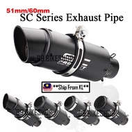 51mm 60mm Inlet Universal Motorcycle Exhaust Muffler Only BLACK SC PROJECT Exhaust   r25 mt15 mt25 m