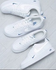 Nike Air Force 1 07 LV8 (2022年新版）全白小藍剔