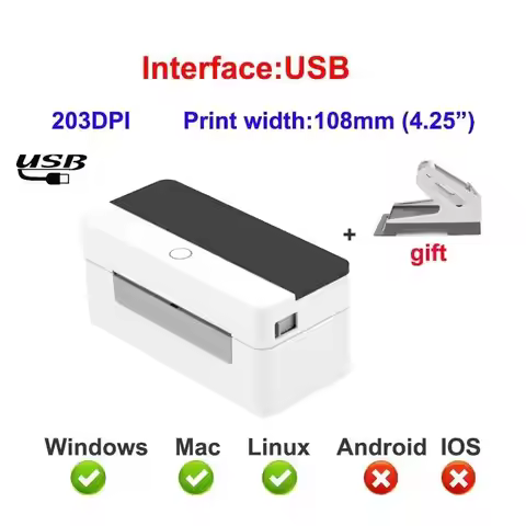 Top! New Xprinter 4Inch 152mm/s Thermal Label Printer Barcode Sticker Waybill Paper Support XP-D420B
