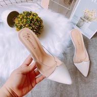 BÁN RẺ I GIÀY SỤC CAO GÓT DA LÌ MŨI NHỌN PHỐI TRONG GÓT NHỌN 5P KIỂU DÁNG MỚI DỄ ĐI - MÃ 707