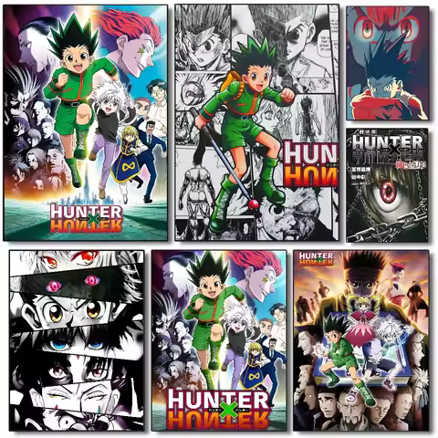 Anime H-Hunter x hunter Poster HD art sticky wall waterproof home living room bedroom bar aesthetic 