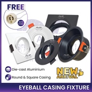 LED Eyeball Casing GU10 Eyeball Fixture Die Cast Aluminium Recessed Spotlight Casing Fitting Replaceable Fitting