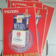 Poster iklan rokok tua Menara Kudus