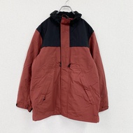 2000 年代 Eddie Bauer 山地派克大衣，紅色/黑色，S 碼（古著）