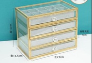 清屋 二手金色玻璃四層首飾收納盒
