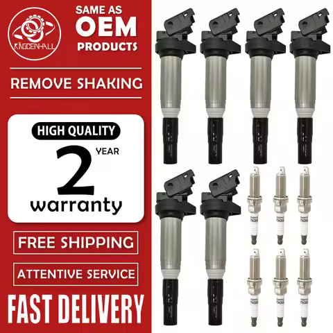 6Pcs Ignition Coil+Spark Plug 12138616153 For 01-22 BMW 1 3 4 5 6 7 M Serie X1 X3 X4 X5 X6 Z3 Z4 I4 