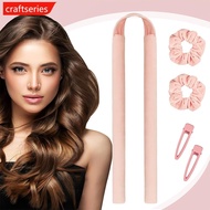 CRAFTSERIES Heatless Curling Rod Plush Head Hair Curler Wave Form Curl Rod Sponge Curling Bouncy Cur