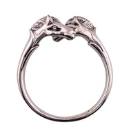 กำไลข้อมือ HERMES Cheval Horse สองหัว มือสอง สีเงิน