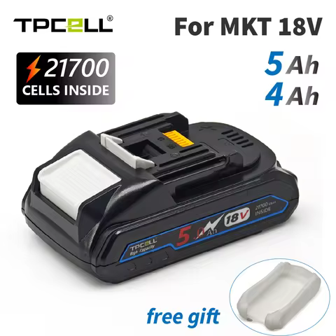 TPCELL New 4Ah/5Ah For MKT 18V 21700 Tabless cells Replacement Battery Power Tools Li-ion