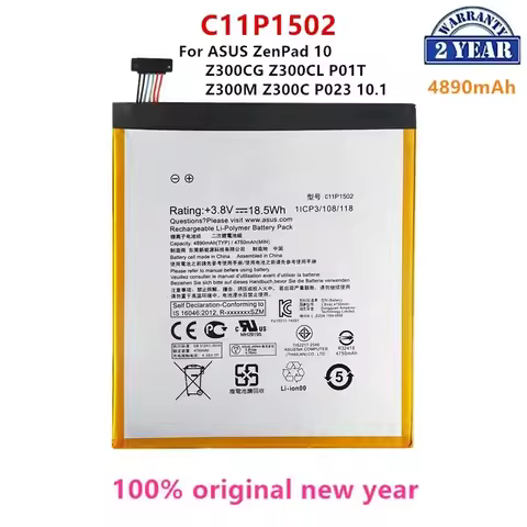 100% Orginal C11P1502 4890mAh For ASUS ZenPad 10 Z300CG Z300CL P01T Z300M Z300C P023 10.1 Battery