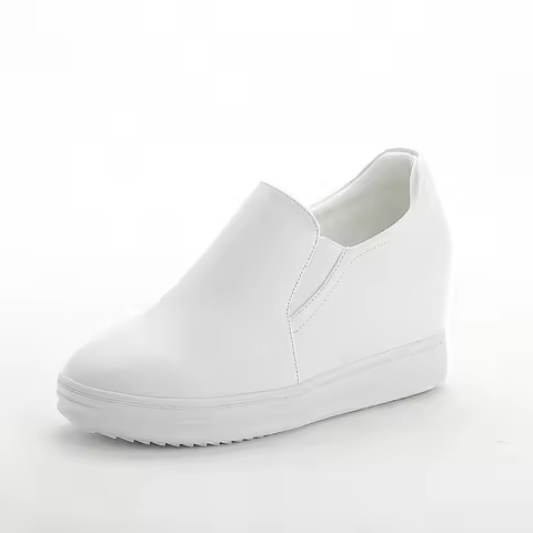 Women dermis Sneakers increased Platform Shoes Casual Footwear Leisure Leather White Shoes Women's V