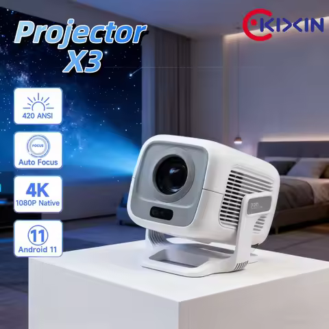 KIXIN Mini Projector 420ANSI 1080P 4k Projectors for Movies Beam Android Smart tv Video LED Home The
