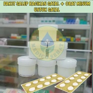 PAKET HEMAT SALEP RACIKAN DOKTER SPESIALIS KULIT + OBAT MINUM UNTUK GATAL EKSIM KADAS KUDIS KURAP PA