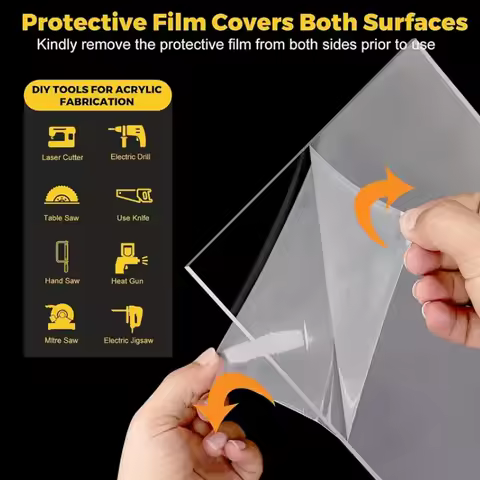 Transparent Acrylic Sheet Decoration Crafts Wholesale Acrylic Sheet 1.5mm Thick 12*8 inches