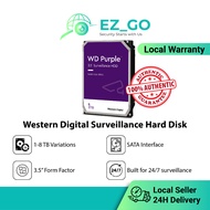 [3 years warranty] Western Digital Hard Disk WD Purple/Seagate 1TB/2TB/4TB/6TB/8TB HDD Surveillance Hard Disk Drive HDD