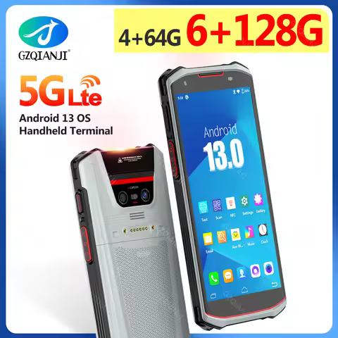 5G Android 13 Terminal Rugged PDA with 6G128G 2D Honeywell Barcode Scanner Data Collector for Wareho