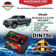 Münster Robust MF CMF DIN75 | DIN75L | 57539 75AH Car Battery Bateri Kereta Mazda BT-50 BT50 2nd II 