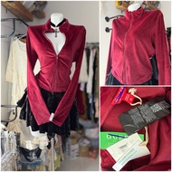 [2hand_thrift] Branded velvetJacket XL bust 100-120 length 51 100% new