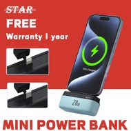 ⭐🇸🇬 【Warranty 12 Months】PD 20W 5000mAh Mini Power Bank Fast Charging Portable Quick Charger Powerbank Battery Bank