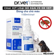 Chai xịt Fipronil loại bỏ rận ve ký sinh trùng trên chó mèo Dr VET