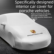 Stretch Cotton Indoor Car Cover For Porsche Cayenne Macan 718 Panamera 911, Show‑Car Dustproof Sun‑H