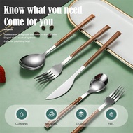 Wooden Handle Cutlery Cutlery Stainless Steel Cutter Household Western Food Cutlery NestThai