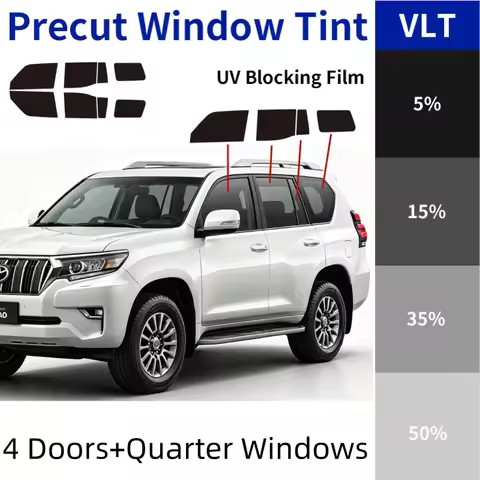 Pre‑Cut Window Tint Film For Toyota Prado J120 J150 J250 2002-2026 4 Doors+Quarter Windows UV IR Hea