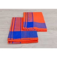 MAN'S PURE TRADITIONAL COTTON COLOURED VESHTI /DHOTI WITH CONTRAST BORDER