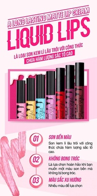 Son Kem Lì Australis Liquid Lips Màu Tím Cher bert