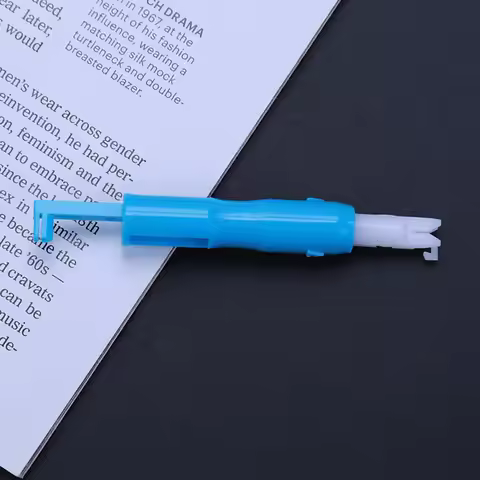 Sewing Machine Tools Compact Manual Needle Threader Embroidery Tool (Blue)