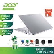 ACER SWIFT 3 SF314-512-74VS - Laptop ( I7-1260P 16GD4 1TBSSD WIN11H 14" IPS QHD WITH OFFICE OPI)