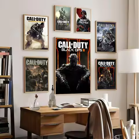 Call Of Duty Anime Posters Sticky HD Quality Wall Art Retro Posters for Home Kawaii Room Decor