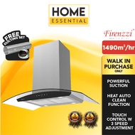 Firenzzi 1490 m³/hr Island Cooker Hood FCH-9017 AC | Heat Auto Clean | Touch Control