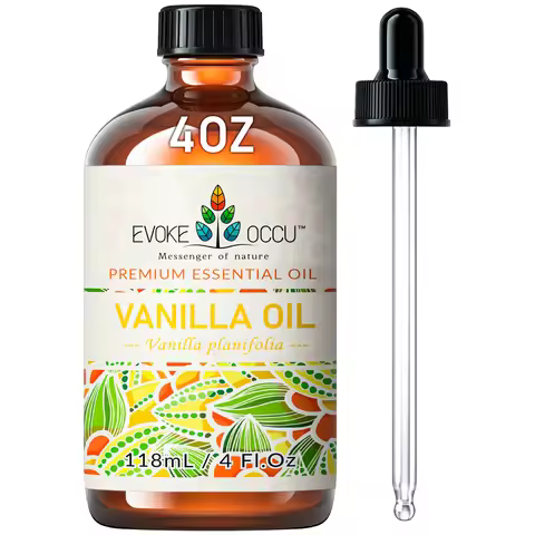 EVOKE OCCU Vanilla Essential Oils, 118ML/4 Fl.Oz. Premium Plant Oil for Diffuser, Skin, Massage, Can