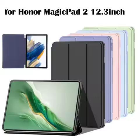 Tri-Folding Stand Tablet Case Silicone Shockproof Tablet Funda Multi-Angle Viewing Anti Scratch for 