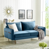 SB Design Square SB FURNITURE โซฟา 3 ที่นั่ง รุ่น Mindcraft สีน้ำเงิน (176x84x88 ซม.)