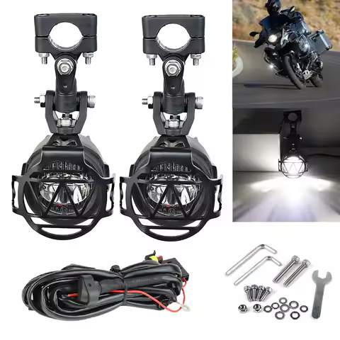 LED Auxiliary Lights for BMW Motorcycle 40W 6000K Spot Driving Fog Lamps for BMW R1200GS F800GS F700