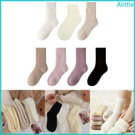 Alia Fuzzy Thick Crew Socks - Warm Furry Winter Boot Socks